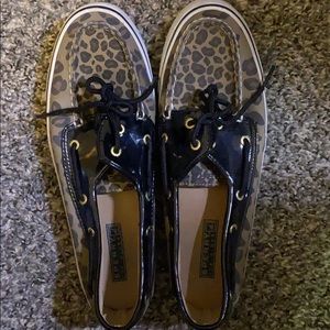 Leopard print sperrys